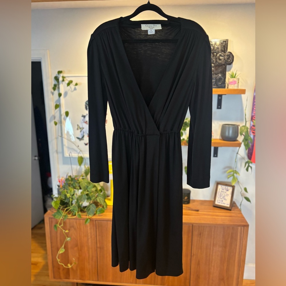 VTG-Christian Dior Prêt-à-Porter Canada Black Dress • 1970s–1980s Dior